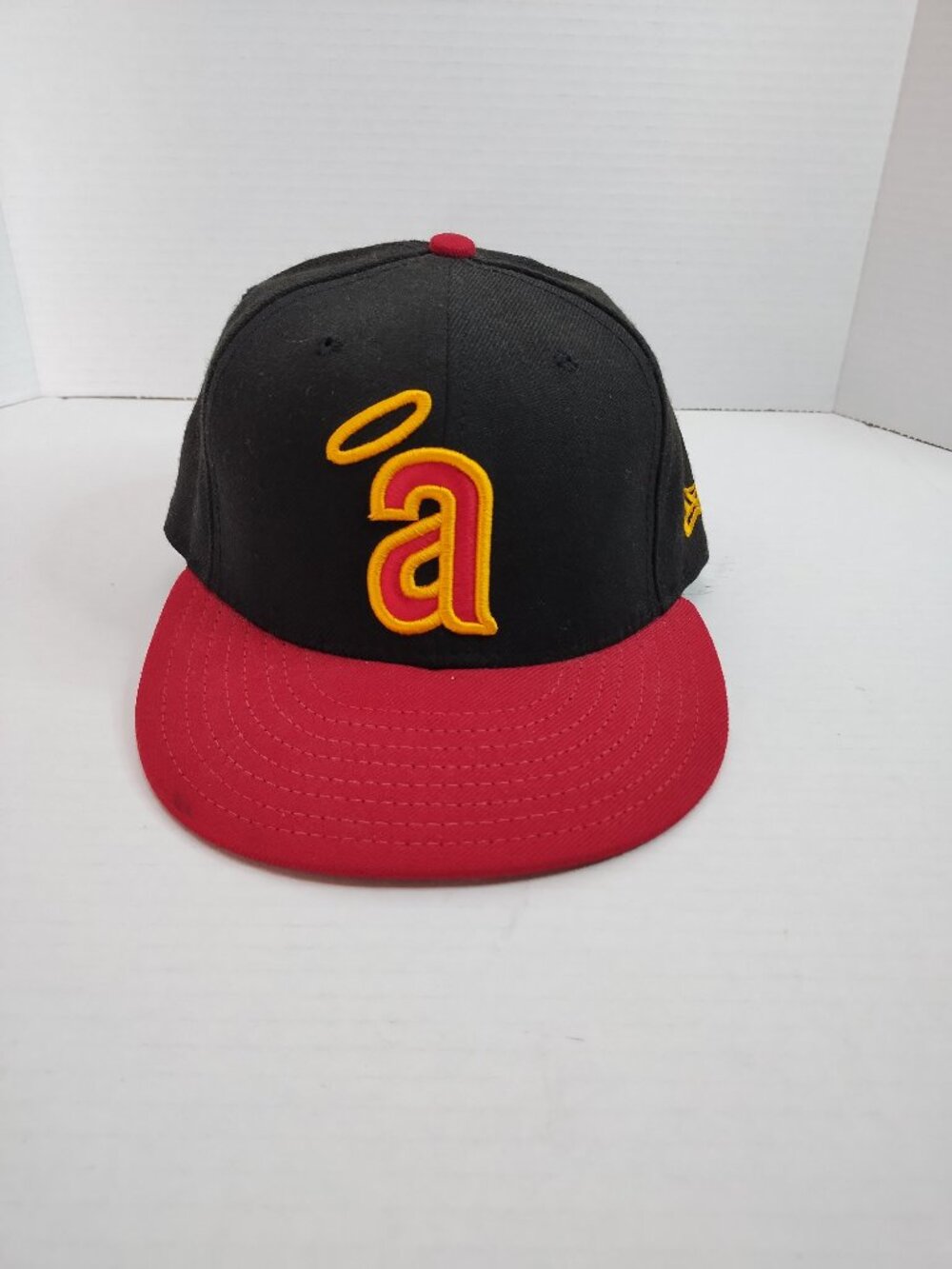Black Los Angeles Angels Simple Clean 59fifty New Era Fitted Hat 7 1/4